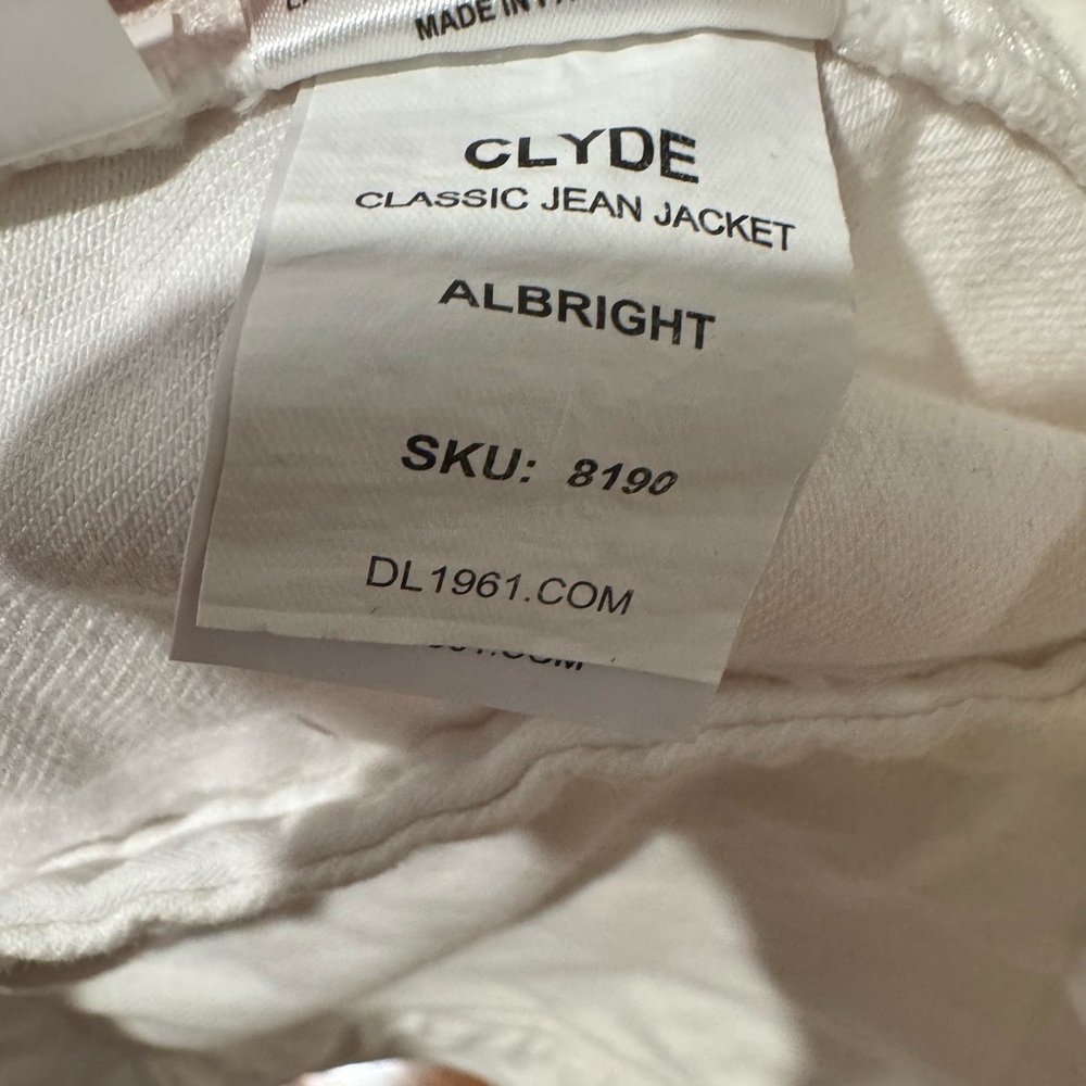 DL1961 White Clyde Classic Jean Trucker Jacket - Designer Denim Nordstrom - Picture 6 of 6